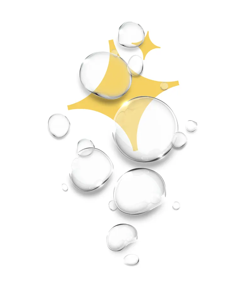 Decorative soap bubbles accent